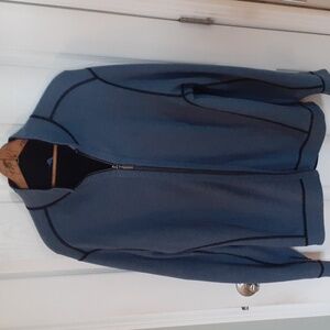 Tommy Bahama Sz M Flipcoast reversible long sleeve full zip jacket blue/black
